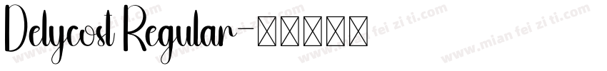 Delycost Regular字体转换